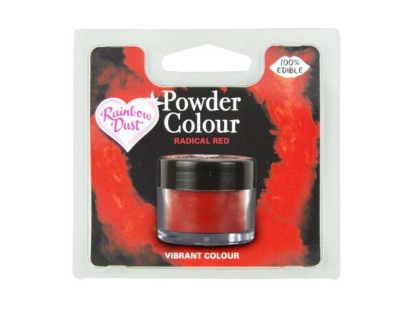 Syötävät jauhemaiset värit Radical Red, 2 g
