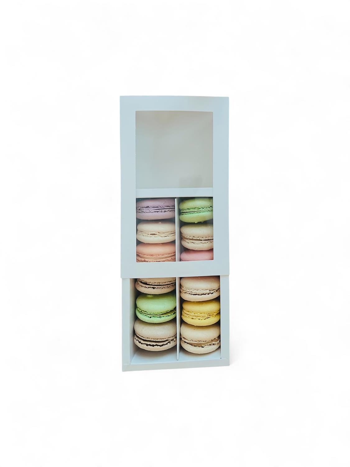 Kaksikerroksinen macaron-laatikko ikkunalla, 1 kpl - Image 2