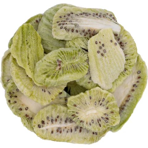Pakastekuivattuja kiivinviipaleita, 50 g.