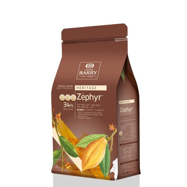 Valkosuklaa Zephyr (34%), 1 kg