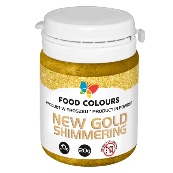 Elintarvikeväriä kultainen glitter, 20 g