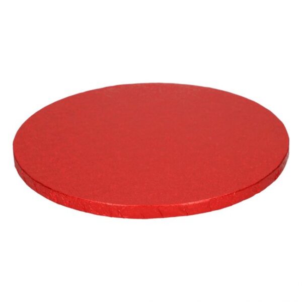 Punainen kakun alusta 12 mm paksu, 25,4 cm