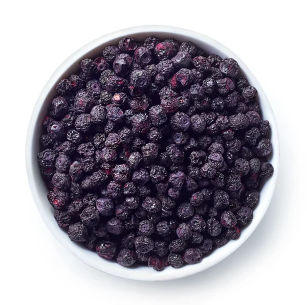 Pakastekuivattuja mustikoita, 50 g.